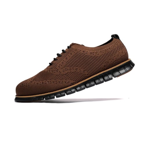 أكسفورد قماشي لون بني – خفيف التهوية بنعل رياضي