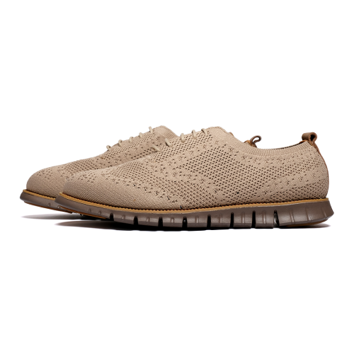 أكسفورد قماشي لون بيج – خفيف التهوية بنعل رياضي