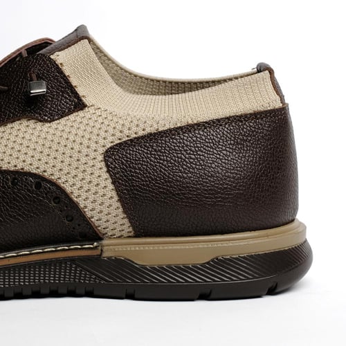 أكسفورد عصري بنقشة بروغ - نعل مريح لون بني