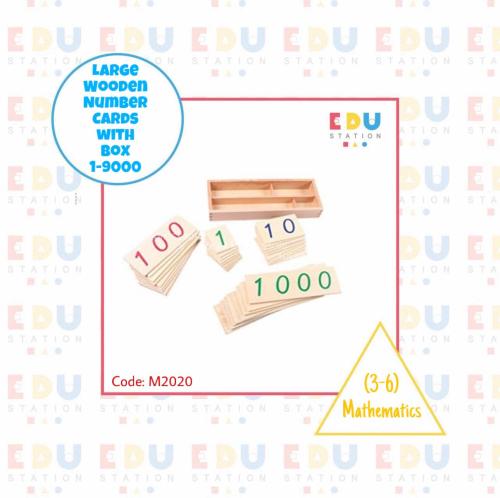 Large Wooden Number Cards With Box (1-9000) - بطاق...