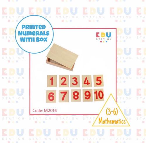 Printed Numerals with Box (English) - بطاقات الأرق...