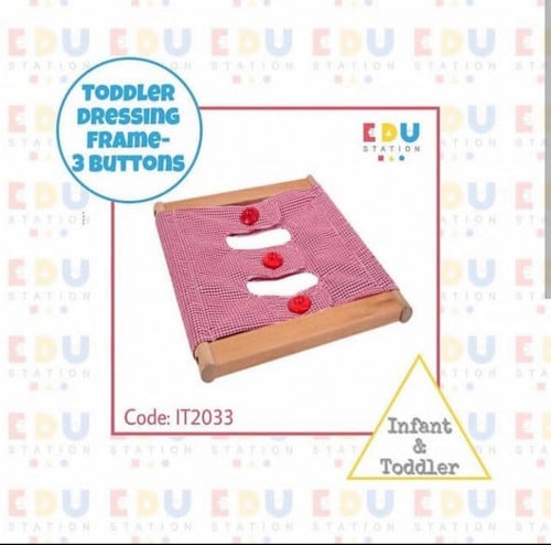 Toddler Dressing Frame: 3 Buttons - إطار ملابس للأ...