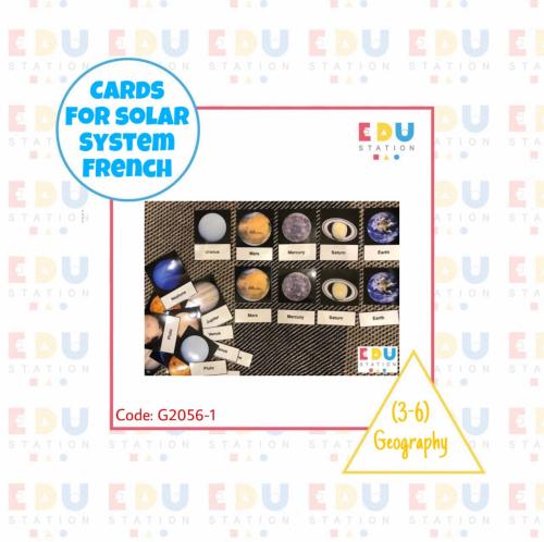 Cards for Solar System - Large Size (French) - بطا...