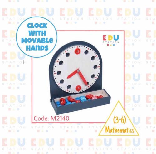 Clock with Movable Hands - ساعة مونتيسوري