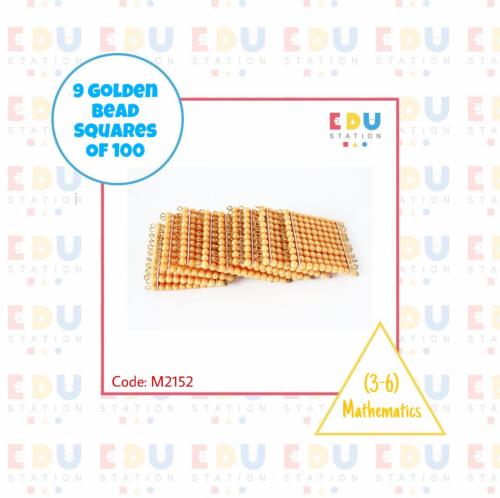 Golden Bead Squares of Hundred -9 - ٩ مربعات المئة...