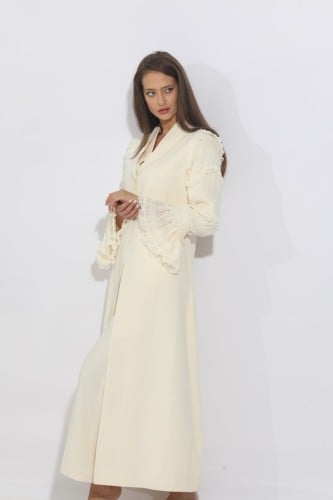 PUFF SLEEVES CREPE BLAZER FULL SET