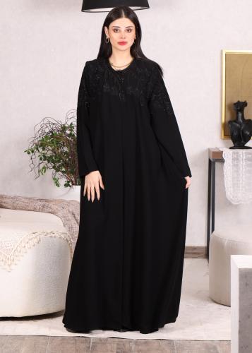 عباية تطريز ملكي مع الكرستال