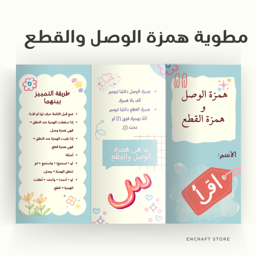 مطوية همزه الوصل والقطع