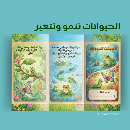 الحيوانات تنمو وتتغير