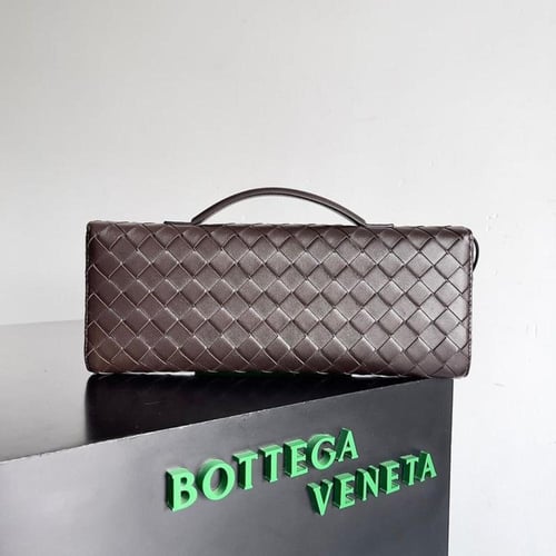Long Clutch Andiamo With Handle بني
