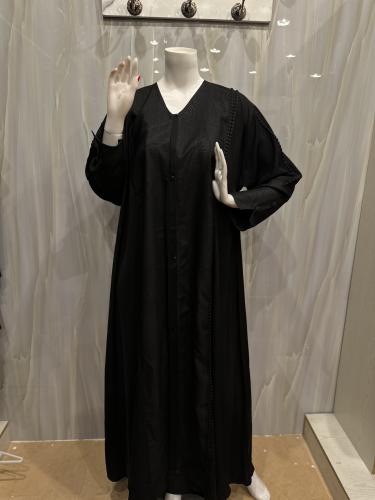 عبايه سوداء كريستال خفيف