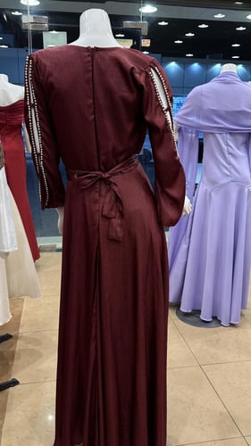 فستان ناعم فتحة صدر v