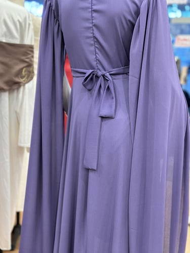 فستان شيفون موف فاتح ناعم