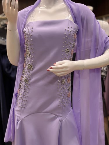 فستان سهره توب موف مع وشاح