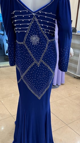 فستان نيلي كرستال بلولو