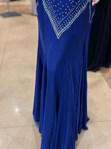 فستان نيلي كرستال بلولو