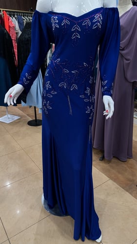 فستان نيلي كرستال بلولو