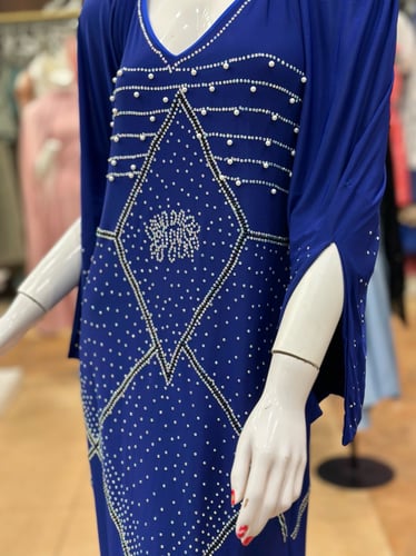 فستان نيلي كرستال بلولو