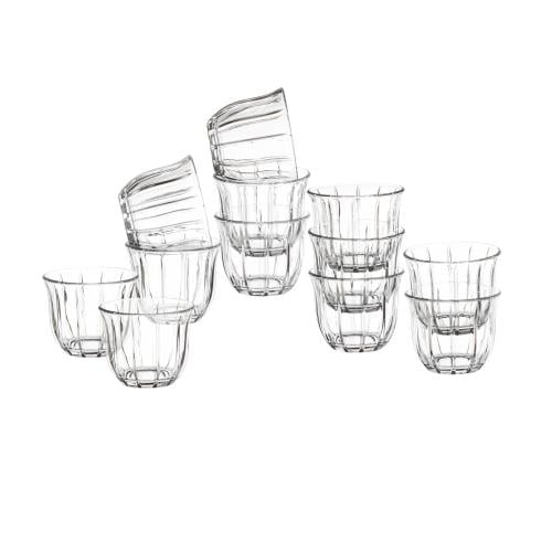 فناجين قهوة عربي زجاج مخطط12 قطعة