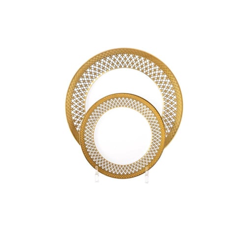 طقم سفرة 26 قطعة بورسلان ذهبي