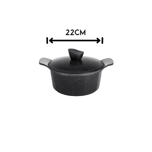 طقم قدور جرانيت جويل 16 قطعة اسود