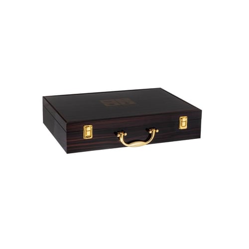 طقم شنطة ملاعق ستيل ذهبي 72 قطعة