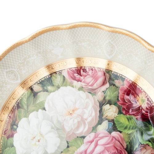 صحن فواكه بورسلان فاخر ديزاين ورد