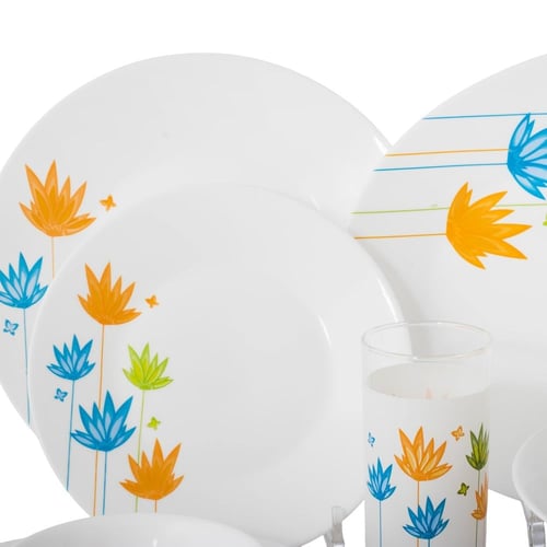 طقم سفرة اركوبال 46 قطعة نقشة زهور لطيفة 6 اشخاص