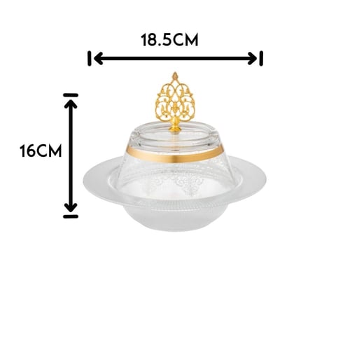 طقم تمريات بيبلوس من الزجاج المزخرف 4 قطع