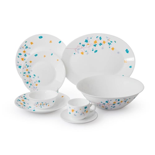 طقم سفرة اركوبال 76 قطعة نقشة زهور لطيفة 12 شخص