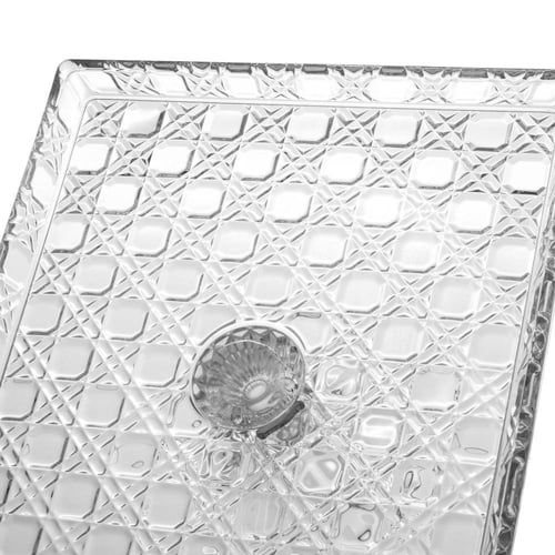 صحن تقديم زجاج مربع بقاعدة 32*26 سم