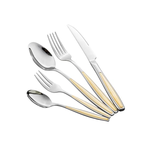 شنطة ملاعق 72 قطعة فضي وذهبي