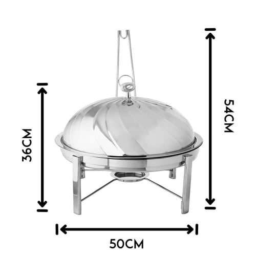 سخان طعام استيل فضي مقاس 50 سم برجول