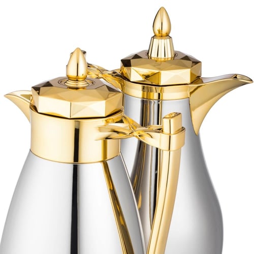 طقم ترامس مكون من قطعتين نيكل ذهبي الدانة