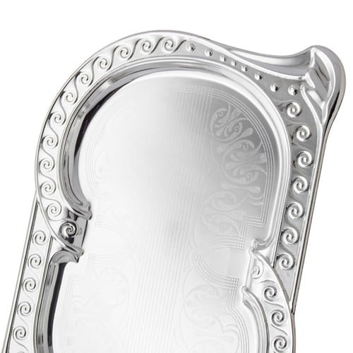 صينية تقديم معدن فضي 36/25 سم