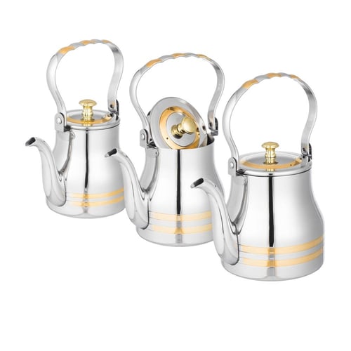 طقم براريد استيل بنفشة ذهبية 1 لتر