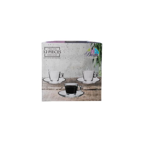 طقم فناجين اسبريسو 12 قطعة سادة