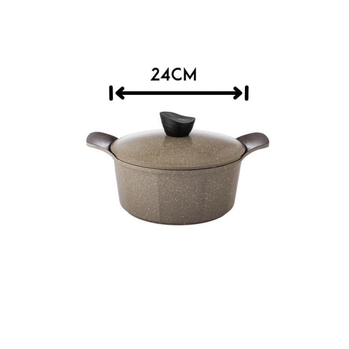 طقم قدور جرانيت جويل 9 قطع بني