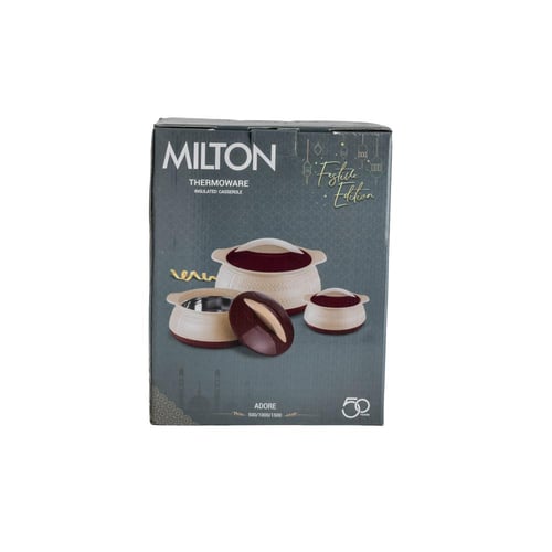 طقم حافظات طعام MILTON ابيض و اصفر 3 قطع
