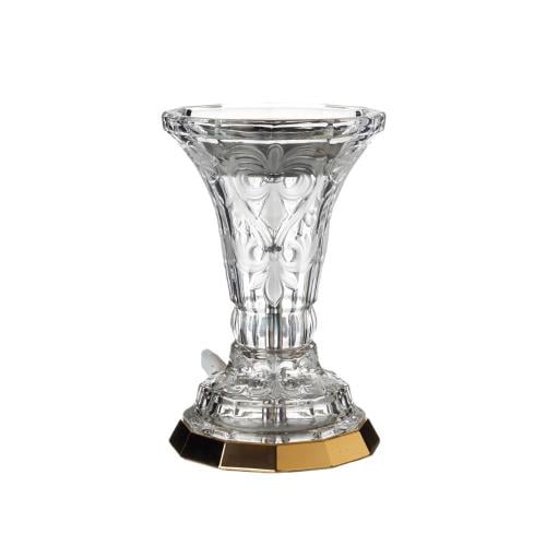 مبخرة كهربائية زجاج ياباني مثلج بقاعدة ذهبي