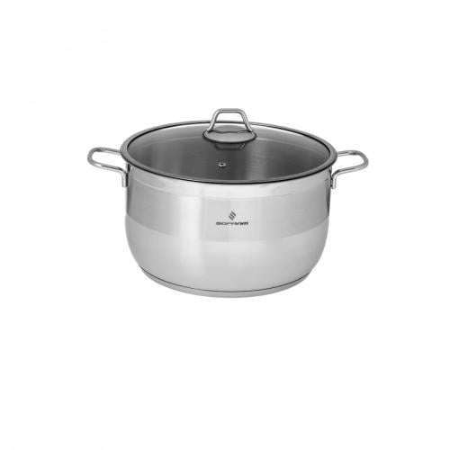 قدر ستالس ستيل تركي مقاس 30 غطاء زجاج