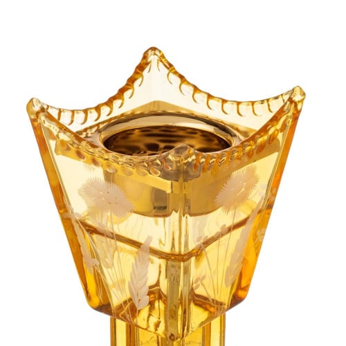 مبخرة الشعلة زجاج تركي لون عسلي شفاف