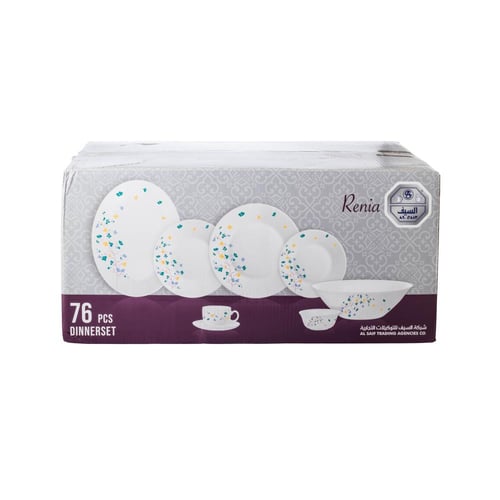 طقم سفرة اركوبال 76 قطعة نقشة زهور لطيفة 12 شخص