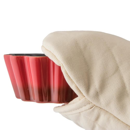 كفوف قماش وسليكون لون بيج