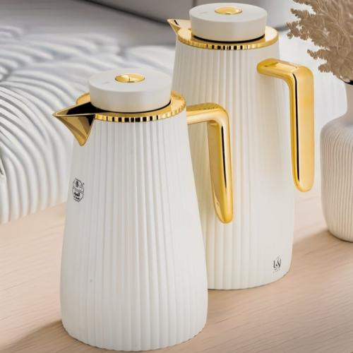 طقم ترامس لارا من شركة السيف لؤلؤي ذهبي 2 قطعة