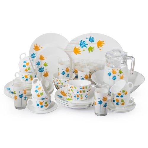 طقم سفرة اركوبال 46 قطعة نقشة زهور لطيفة 6 اشخاص