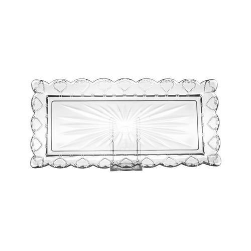 صحن تقديم زجاج مستطيل مقاس 35*17 سم