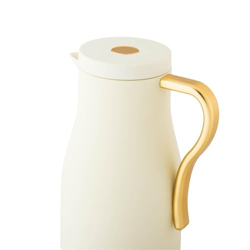 ترمس شاي وقهوة بروز 1 لتر سكري بيد ذهبي