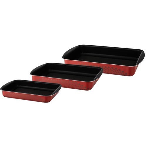 طقم صواني فرن من شركة FAST معدن مستطيل مانع للإلتص...