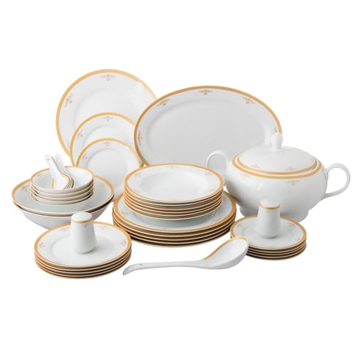 طقم سفرة بورسلان 45 قطعة ل 6 اشخاص